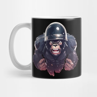 Angry gorilla in helmet Mug